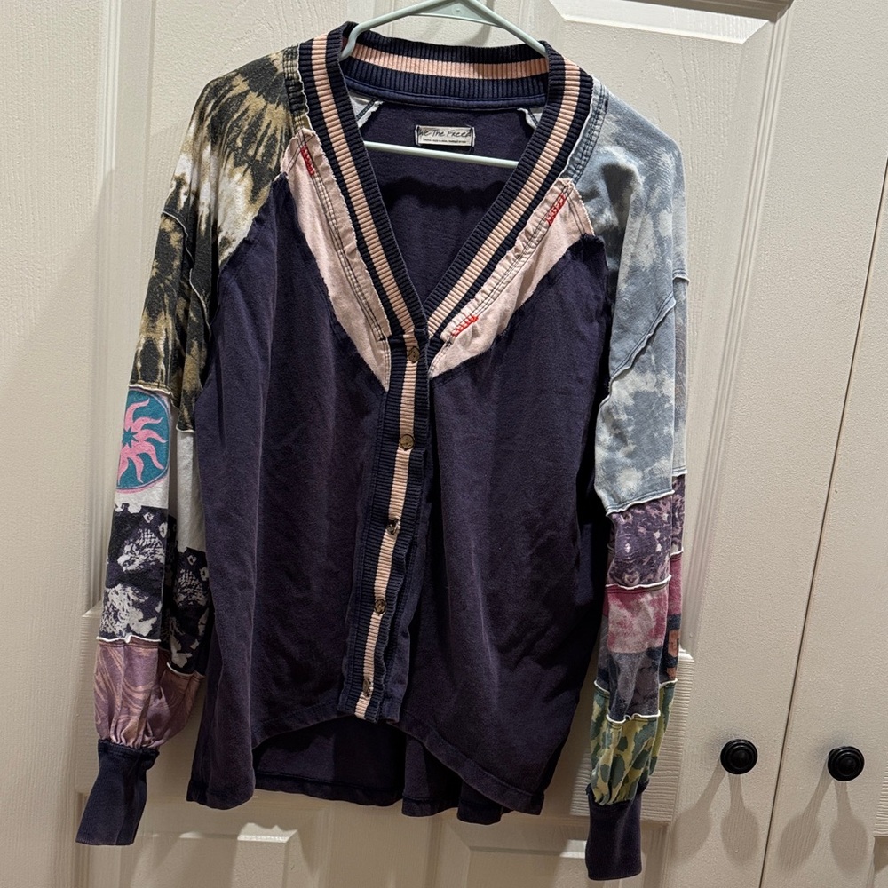 We The Free Multicolor Patchwork Button Down Shirt - image 4